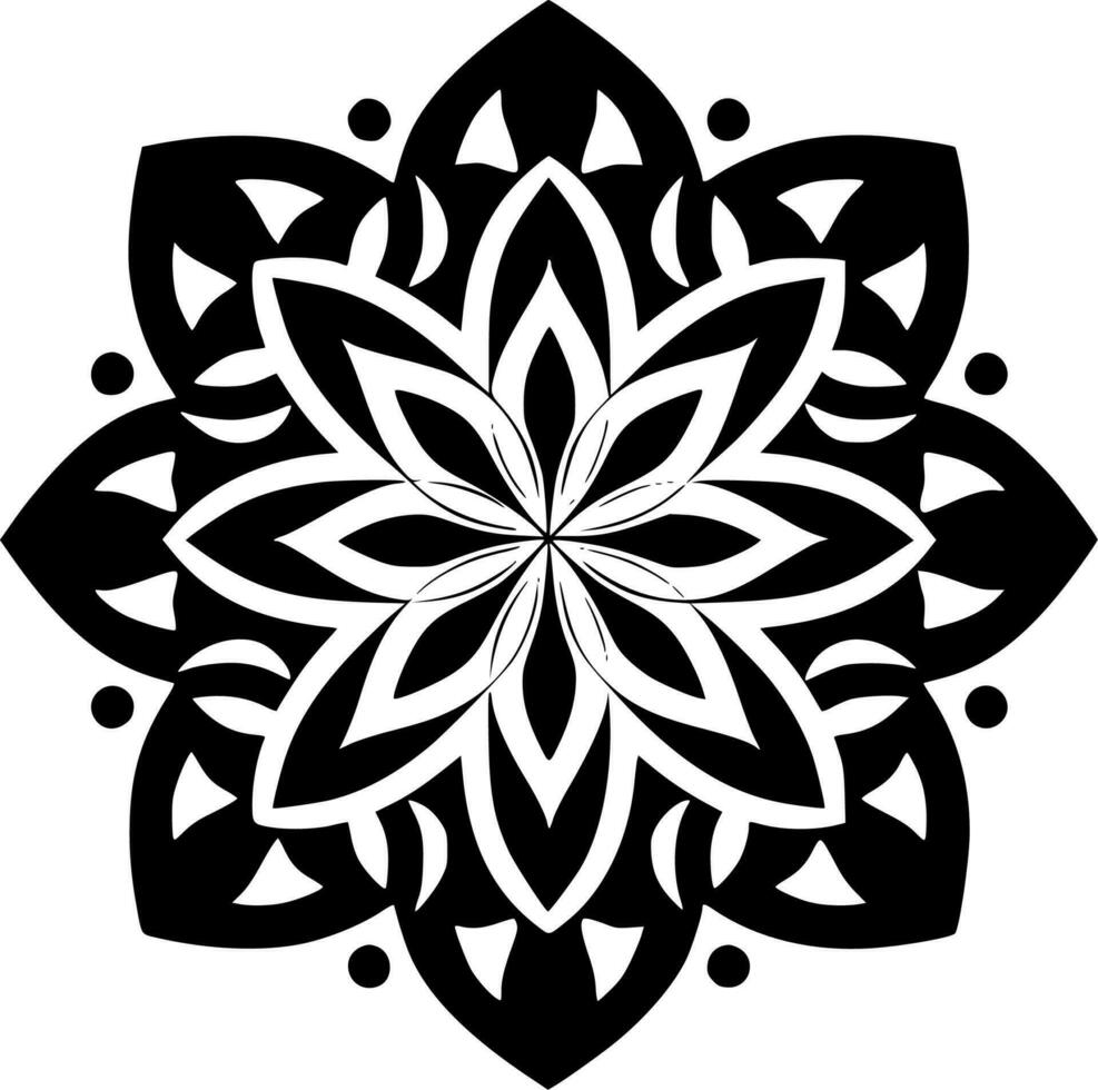 Mandala, Minimalist and Simple Silhouette - Vector illustration