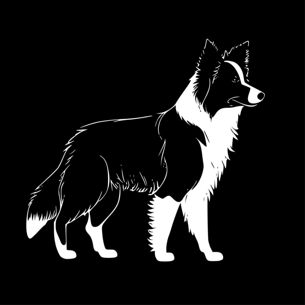 Border Collie - Minimalist and Flat Logo - Vector illustration