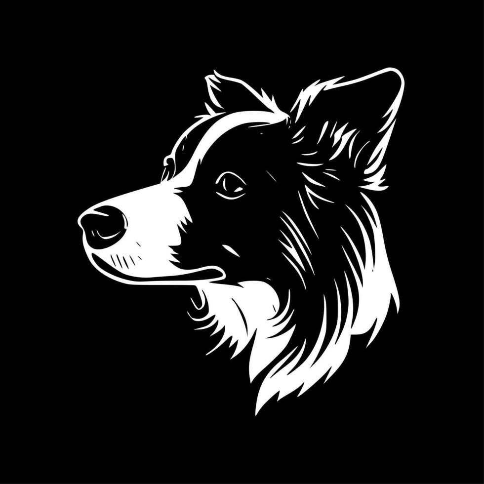 Border Collie - Minimalist and Flat Logo - Vector illustration