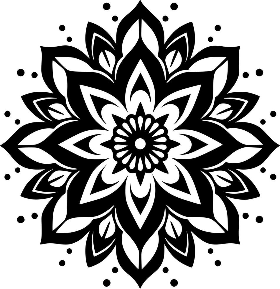 Mandala, Minimalist and Simple Silhouette - Vector illustration