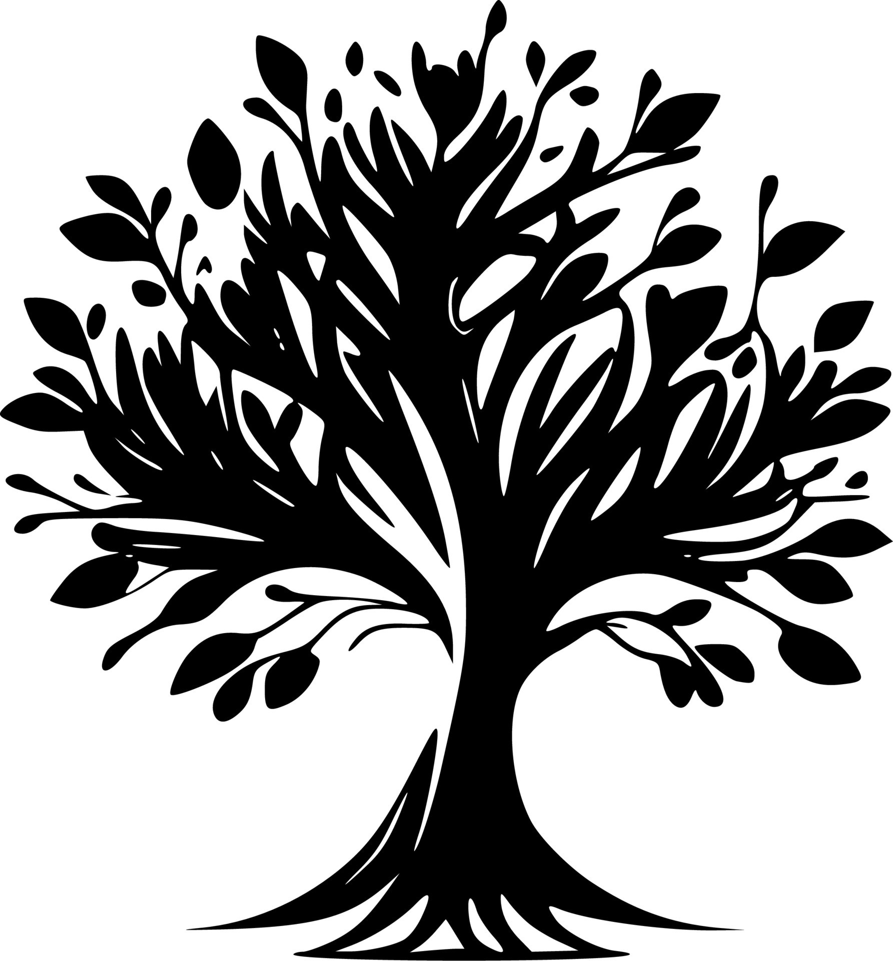 Tree of Life, Minimalist and Simple Silhouette - Vector illustration ...