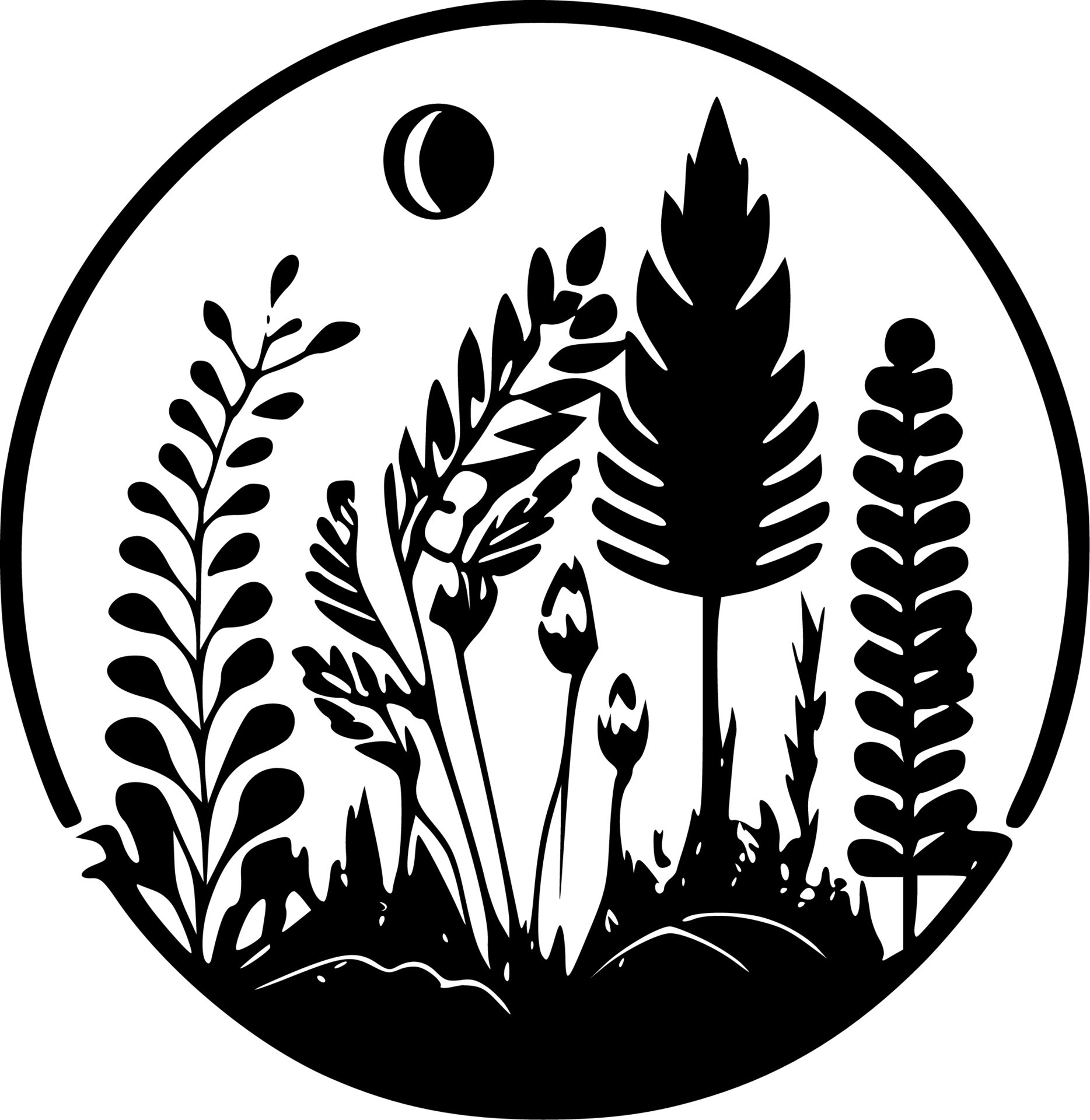 Nature, Black and White Vector illustration 24571471 Vector Art at Vecteezy