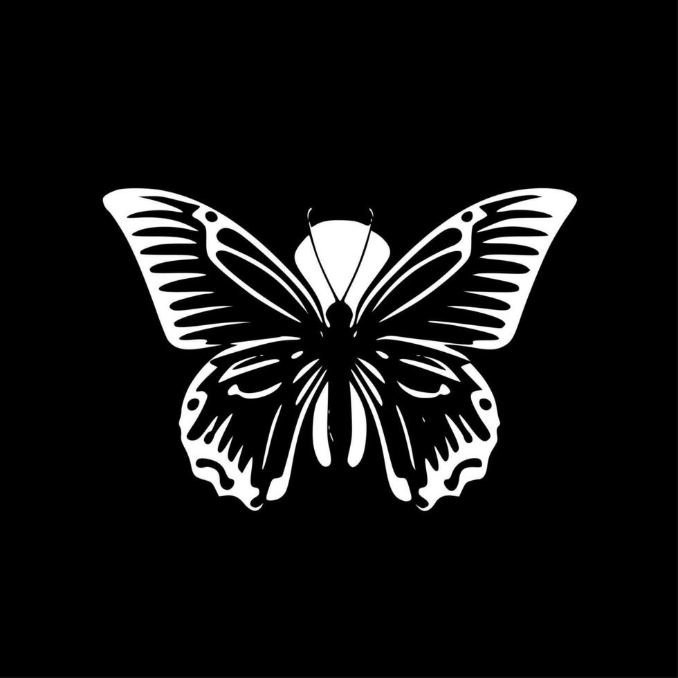 mariposa, negro y blanco vector ilustración