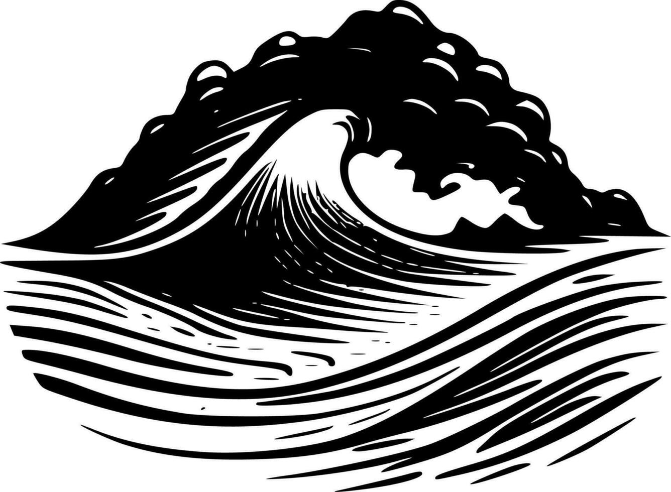 Waves - High Quality Vector Logo - Vector illustration ideal for T-shirt graphic