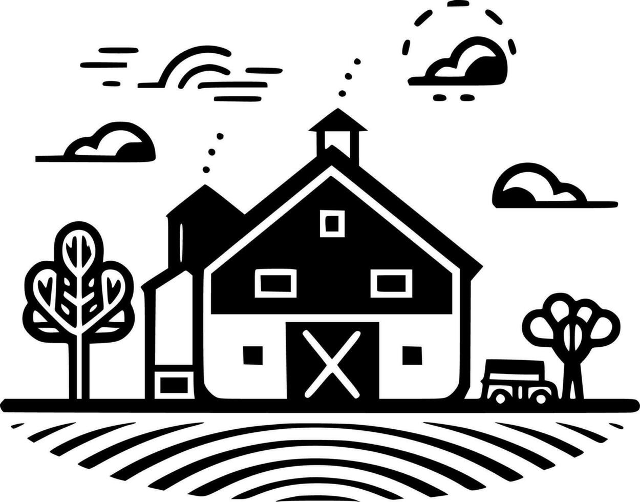 Farm - Minimalist and Flat Logo - Vector illustration