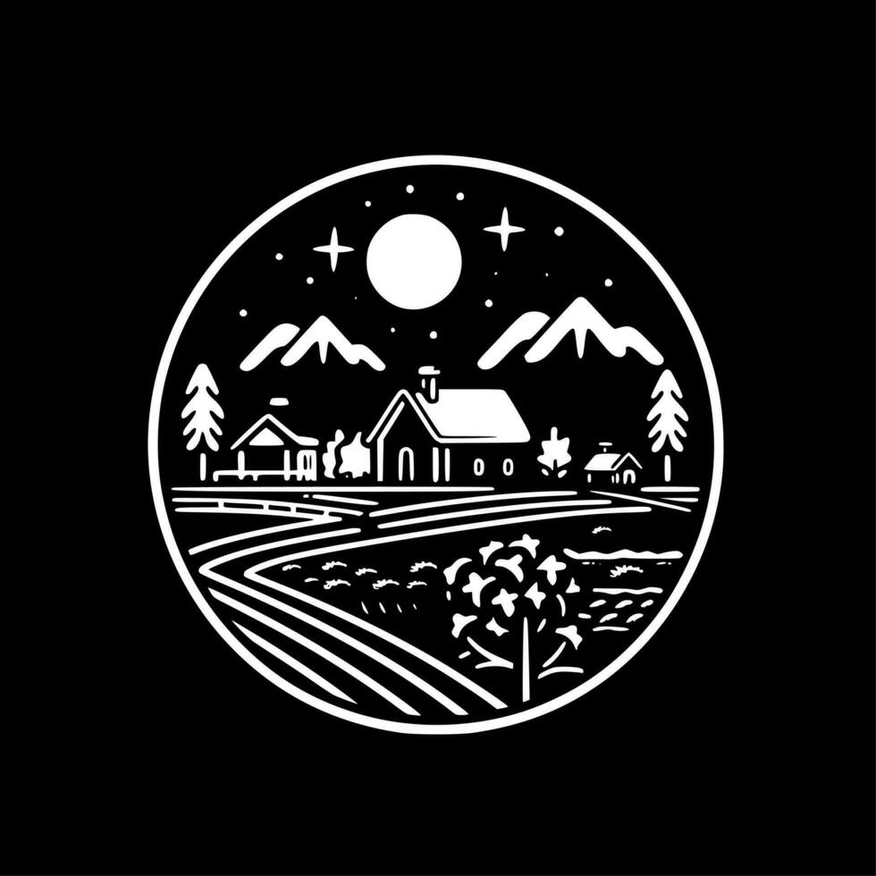Farm - Minimalist and Flat Logo - Vector illustration