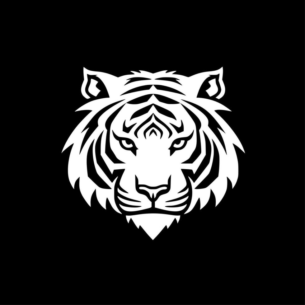 Tiger, Minimalist and Simple Silhouette - Vector illustration