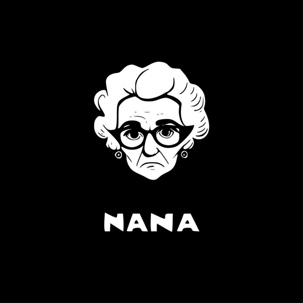 Nana, Minimalist and Simple Silhouette - Vector illustration