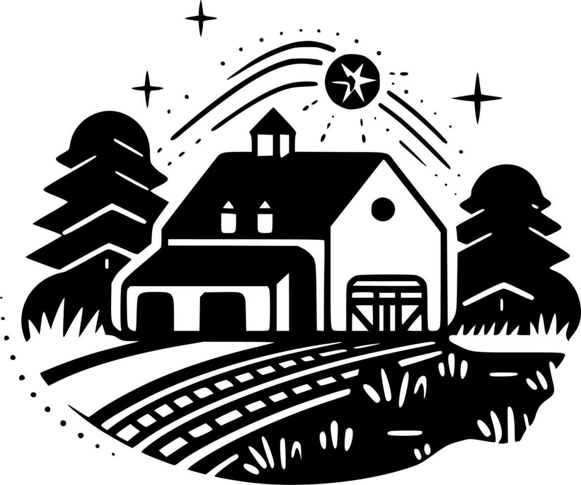 Farm - Minimalist and Flat Logo - Vector illustration