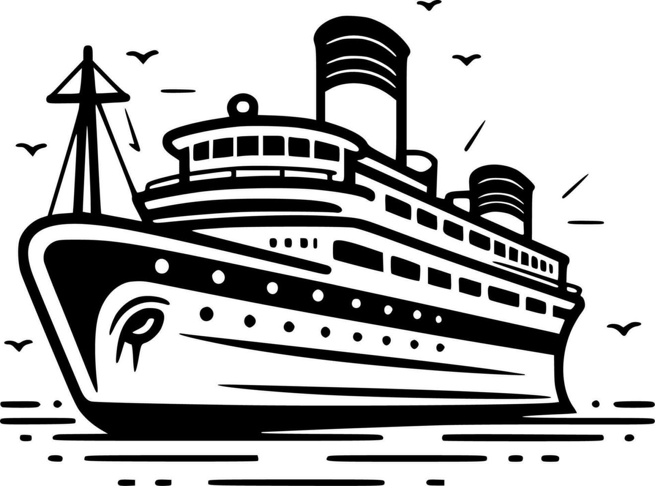 crucero - minimalista y plano logo - vector ilustración