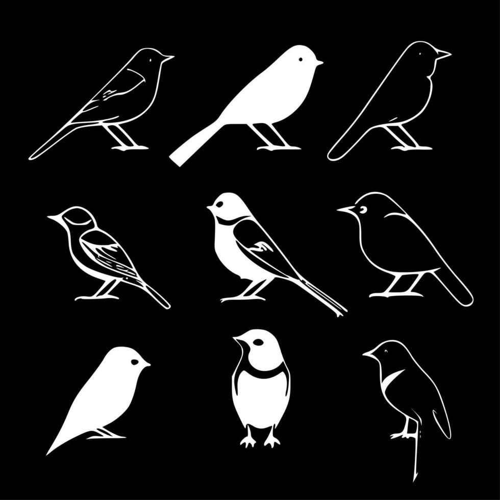 aves - minimalista y plano logo - vector ilustración