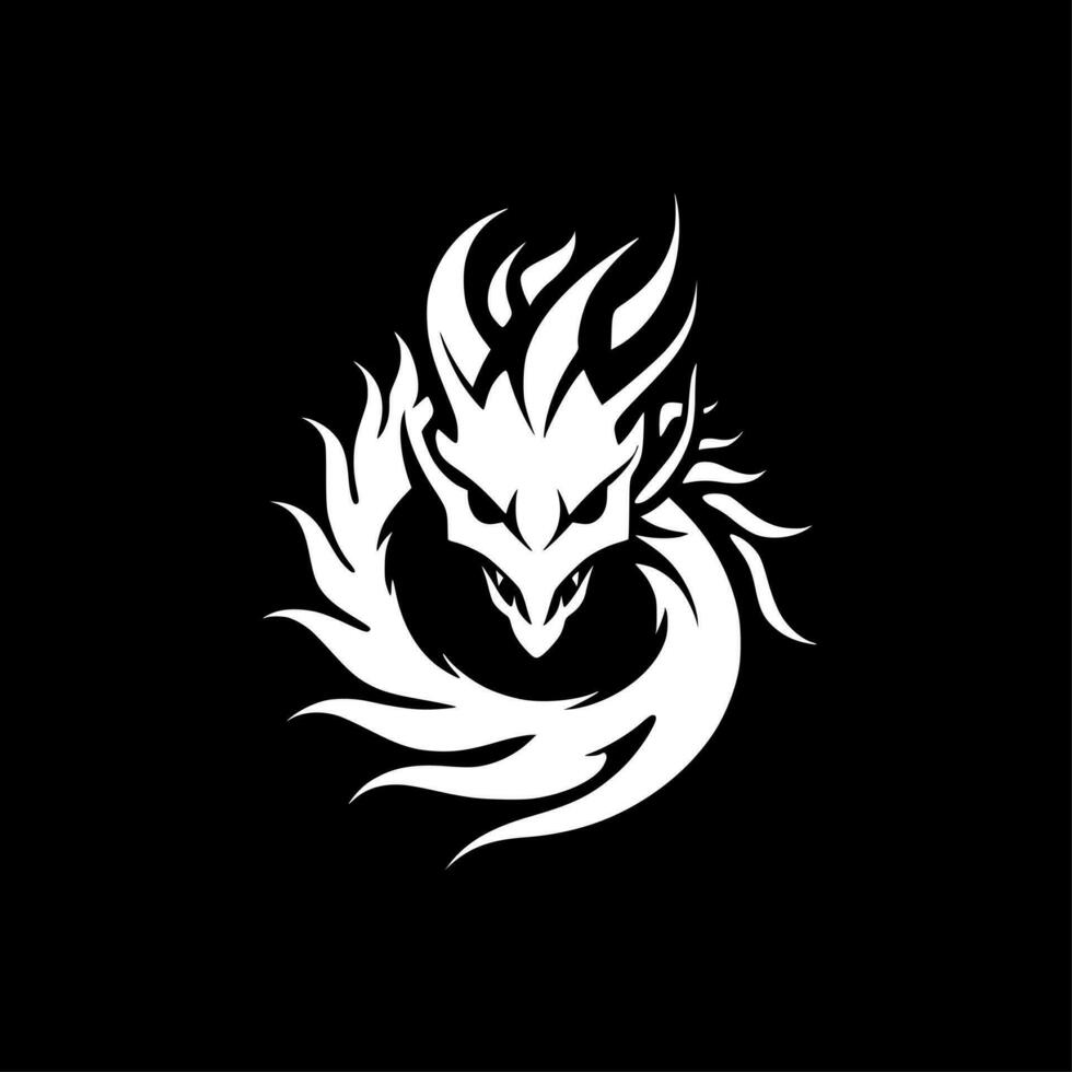 Dragon, Minimalist and Simple Silhouette - Vector illustration 24571576