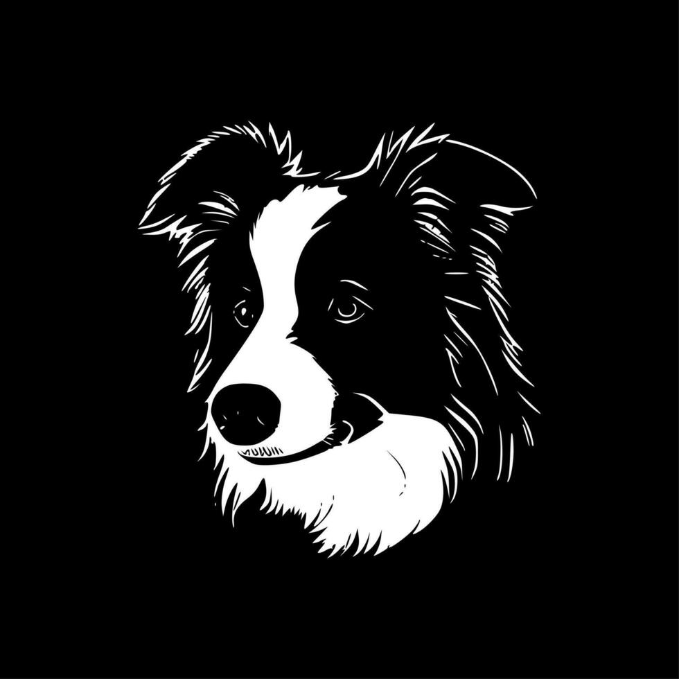 Border Collie - Minimalist and Flat Logo - Vector illustration