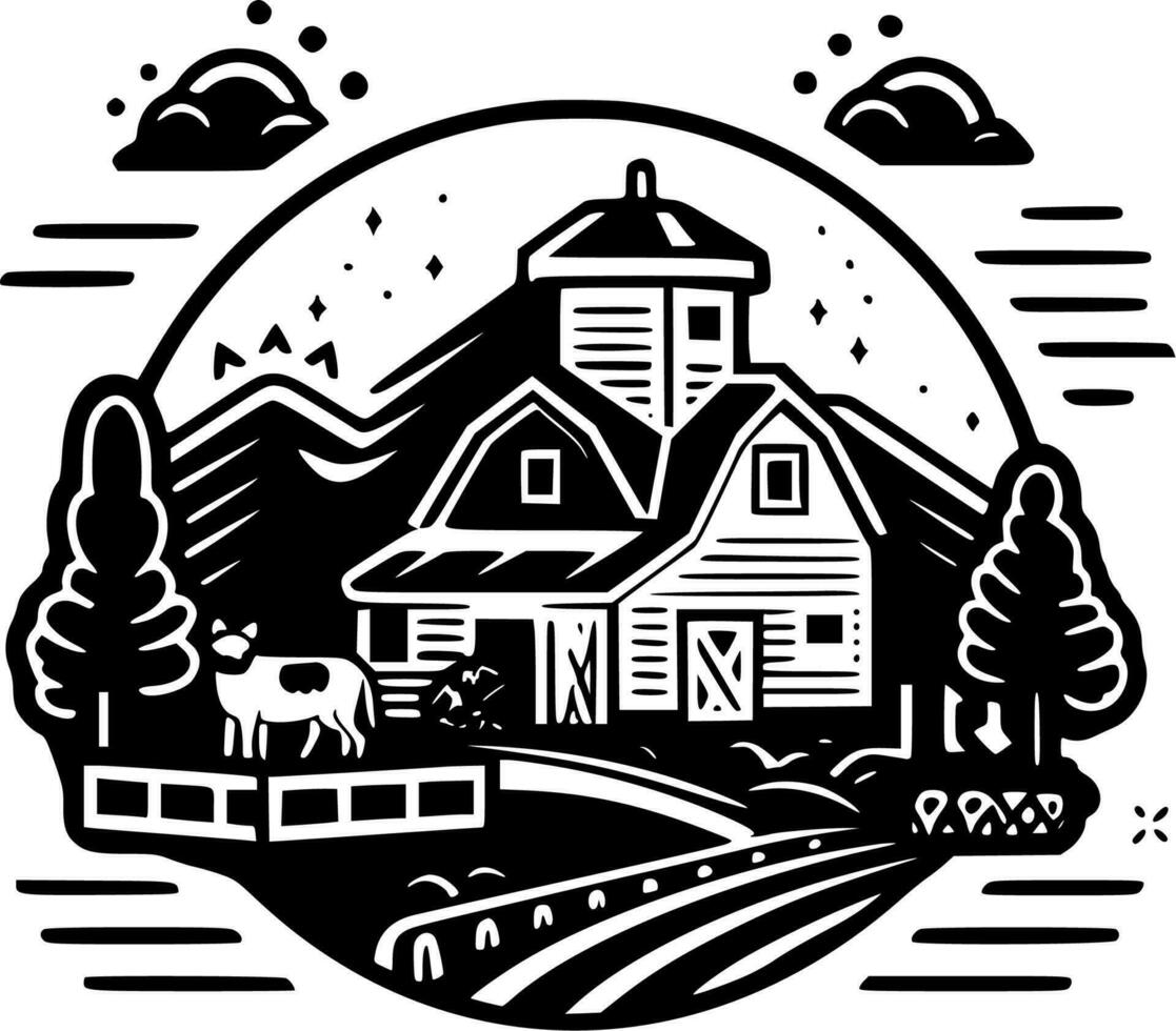 Farm - High Quality Vector Logo - Vector illustration ideal for T-shirt graphic