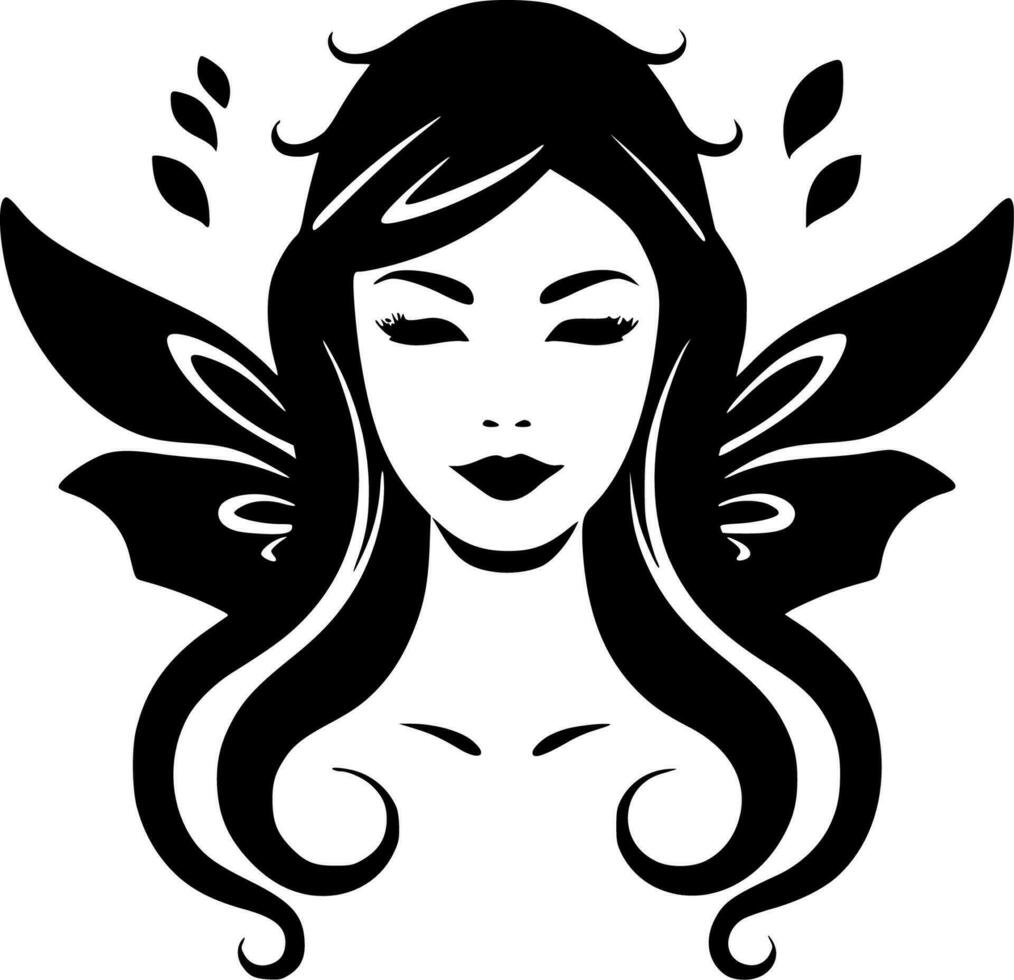 Fairy - Minimalist and Flat Logo - Vector illustration