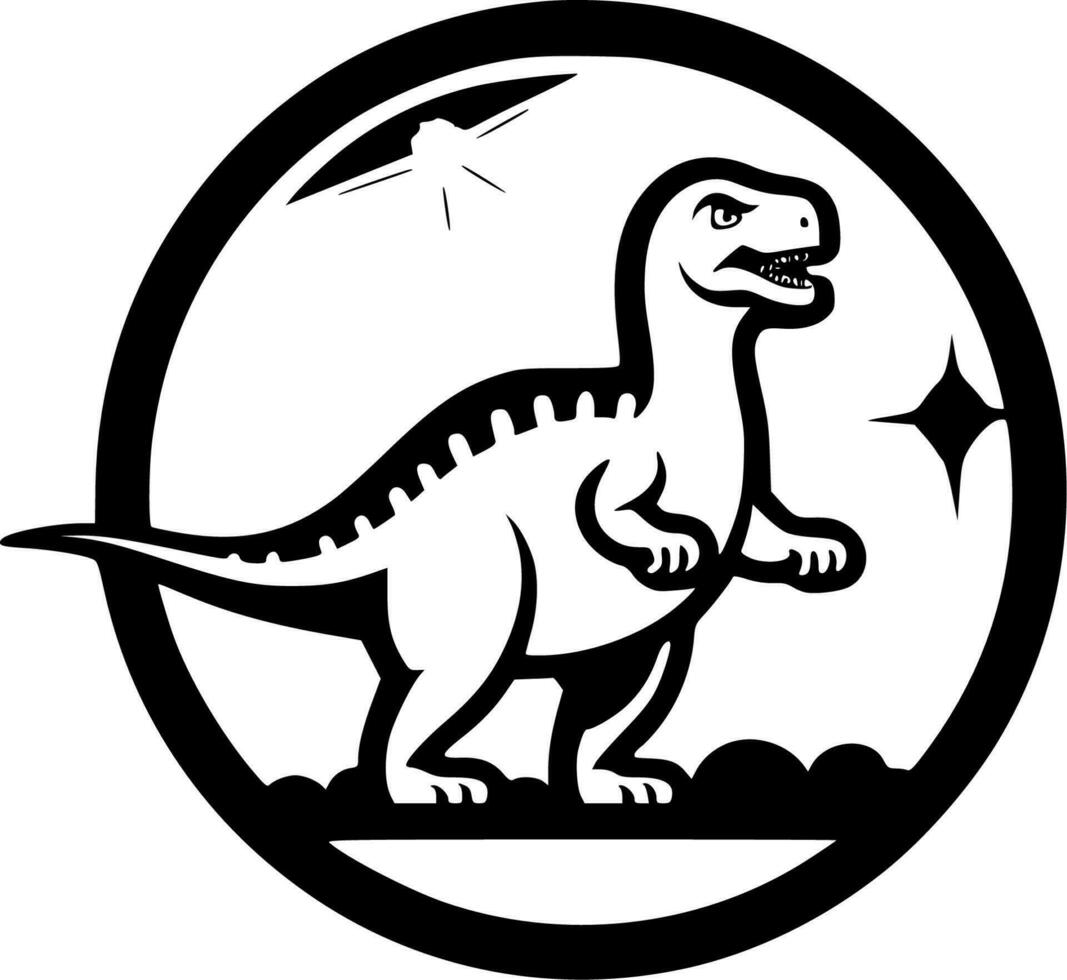 dinosaurio, minimalista y sencillo silueta - vector ilustración