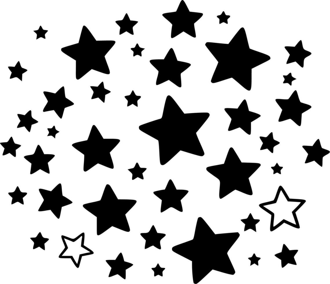 Stars - Minimalist and Flat Logo - Vector illustration