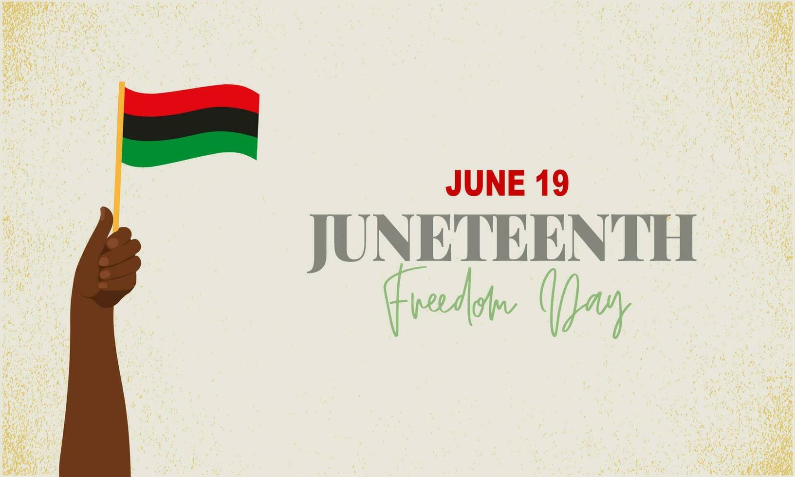 diecinueve de junio independencia día. libertad o emancipación día. el americano fiesta es celebrado en junio 19 afroamericano historia y herencia. póster, saludo tarjeta, bandera, y antecedentes. vector