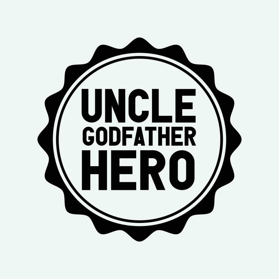 Uncle Godfather Hero Distressed Beer Bottle Cap vector