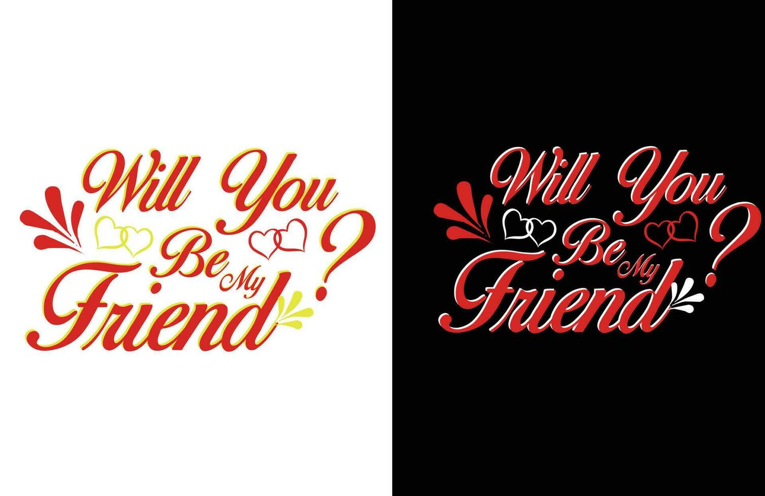 Friendship day t shirt design vector file