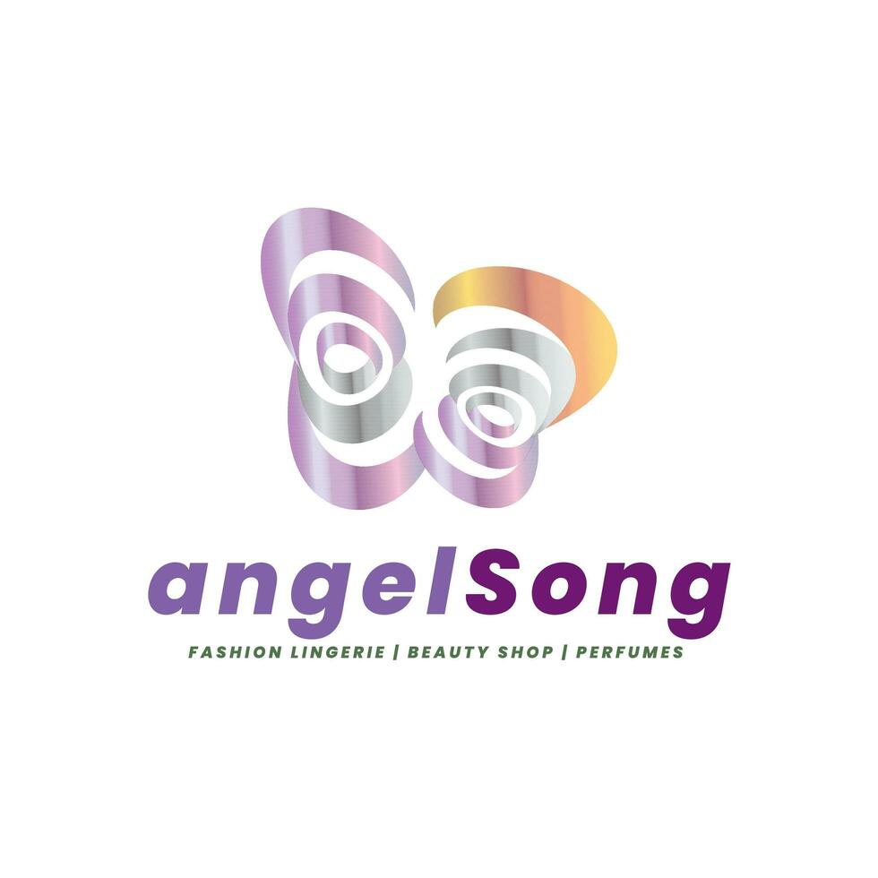 Angel Garden Butterfly Logo vector