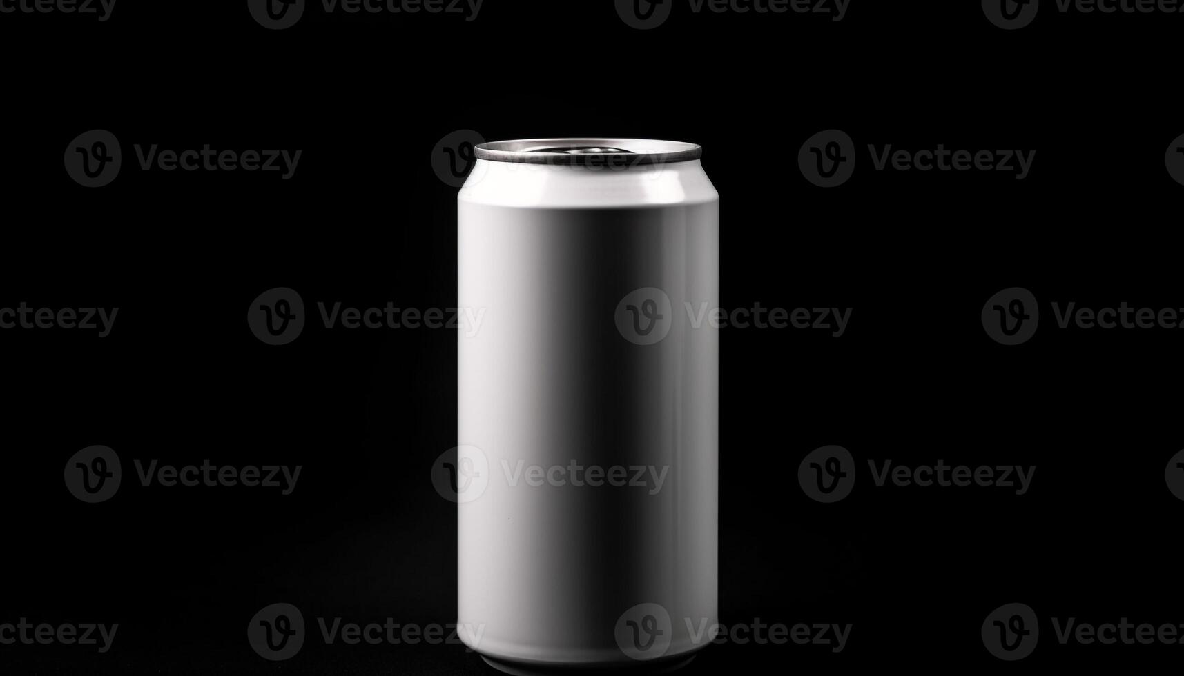 Thirsty drinker enjoys refreshing orange soda from metallic canister generated by AI photo