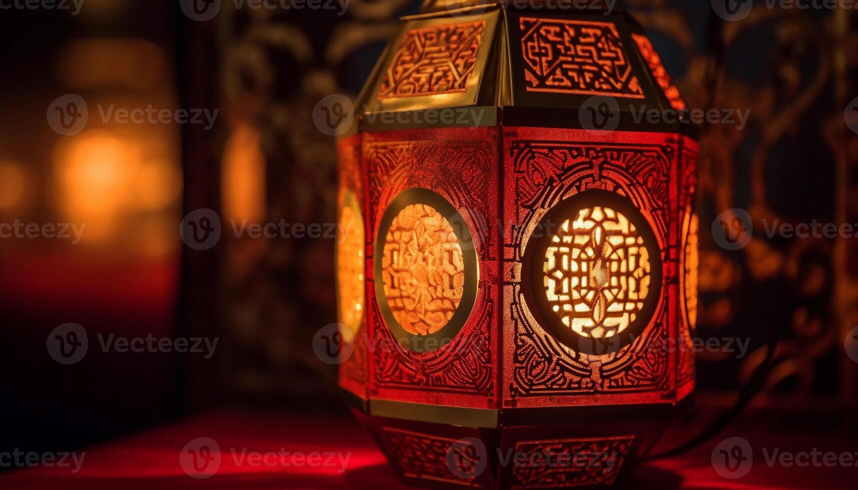 Illuminated lanterns symbolize spirituality in traditional festivals of indigenous cultures generated by AI photo