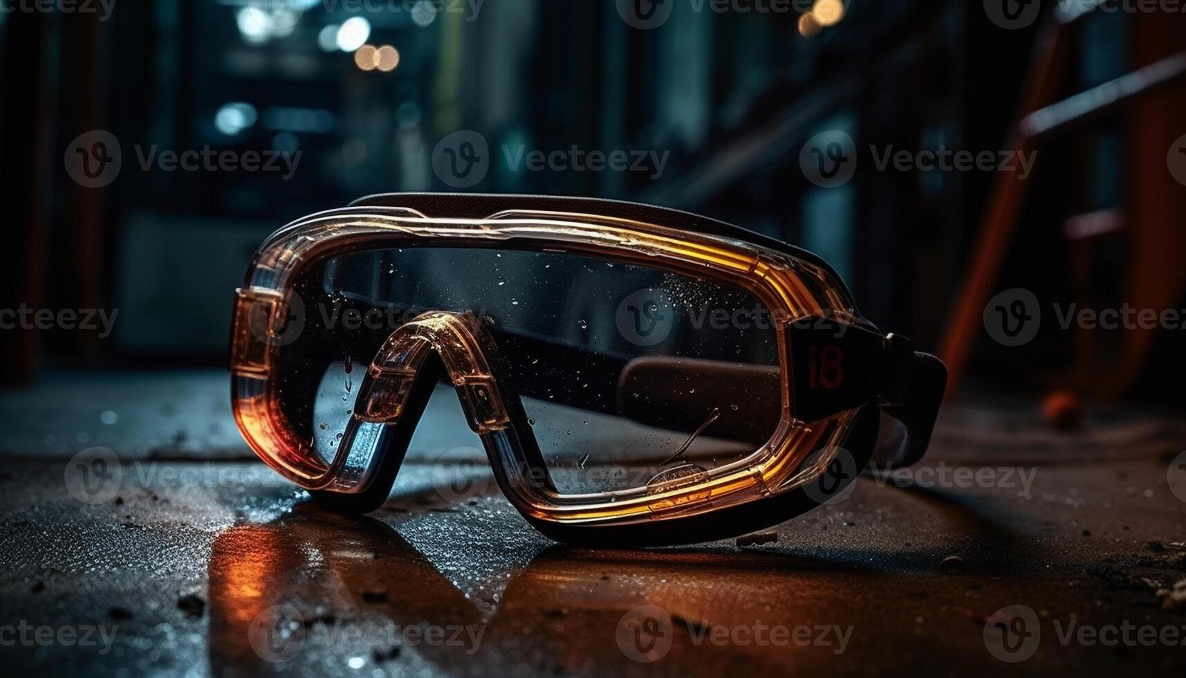 Protective eyewear for scuba diving, swimming, and snorkeling adventures generated by AI photo