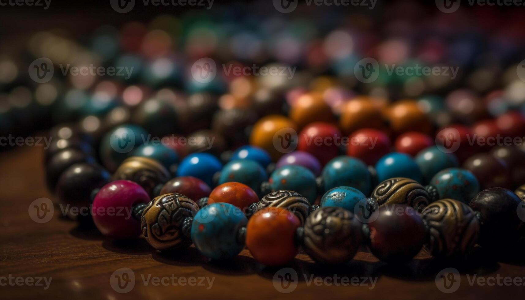 Multi colored gemstone bracelet, a perfect gift for nature lovers generated by AI photo