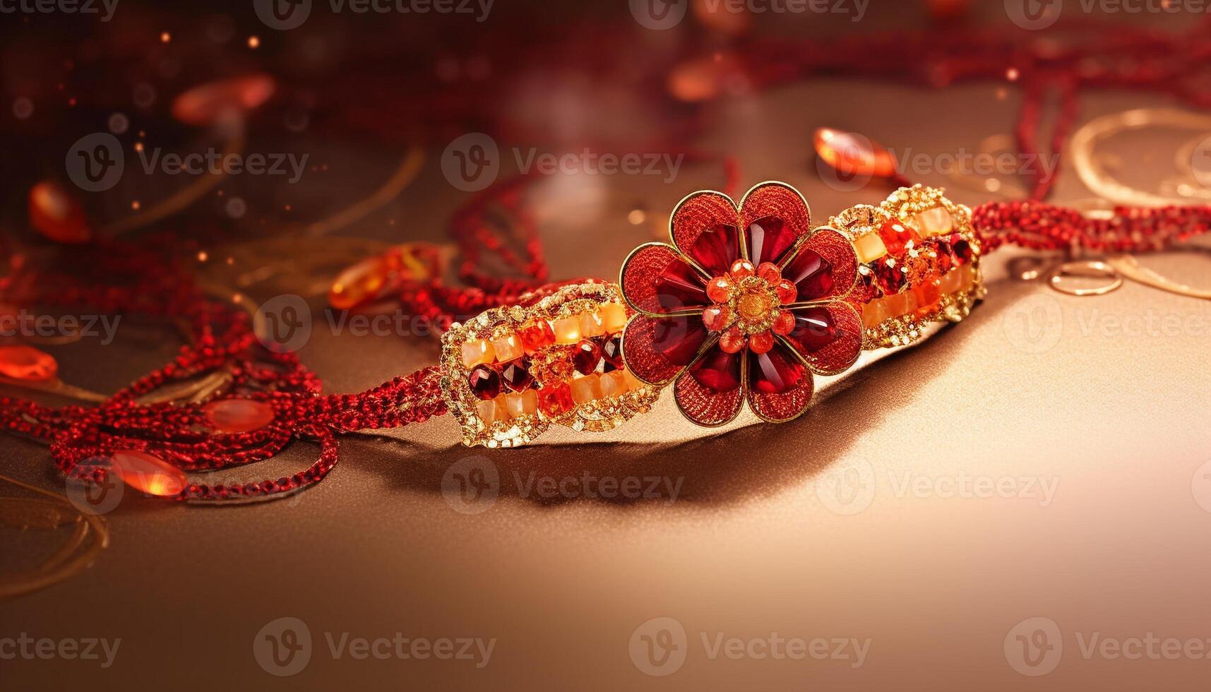 Indigenous culture celebrates traditional ceremony with ornate jewelry and decoration generated by AI photo