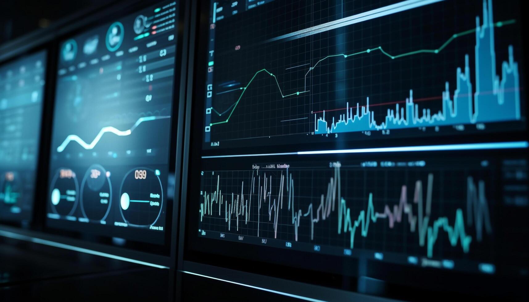 brillante azul gráfico análisis financiero datos para exitoso inversión crecimiento generado por ai foto