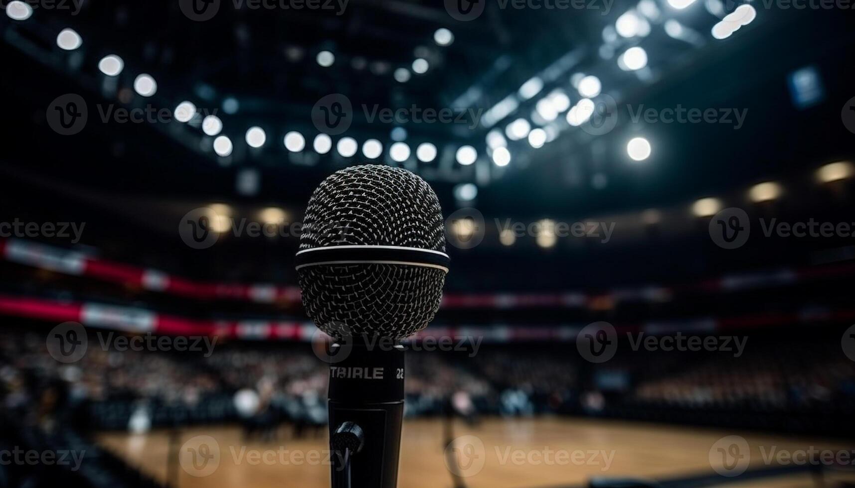 destacar ilumina cantante en etapa a concierto generativo ai foto