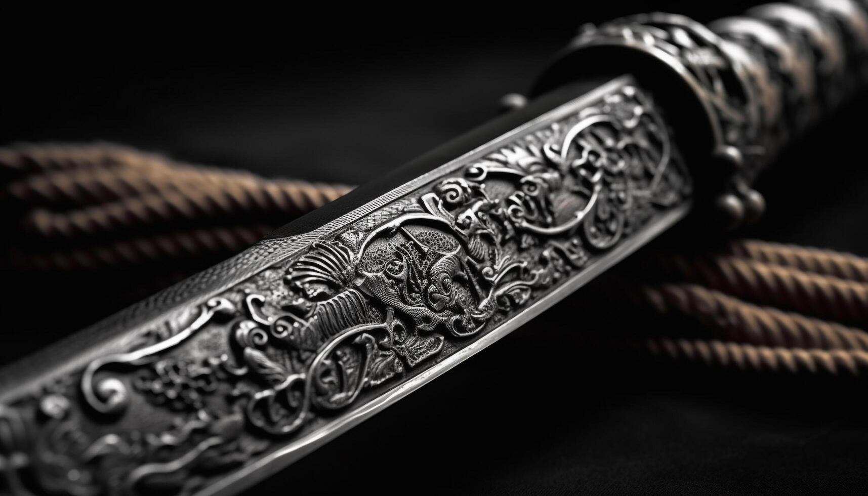 Elegance in an Antique Silver Embroidery Weapon photo