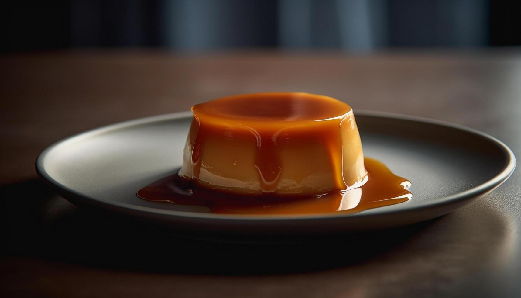 Gourmet French desserts on yellow plate indulgence photo