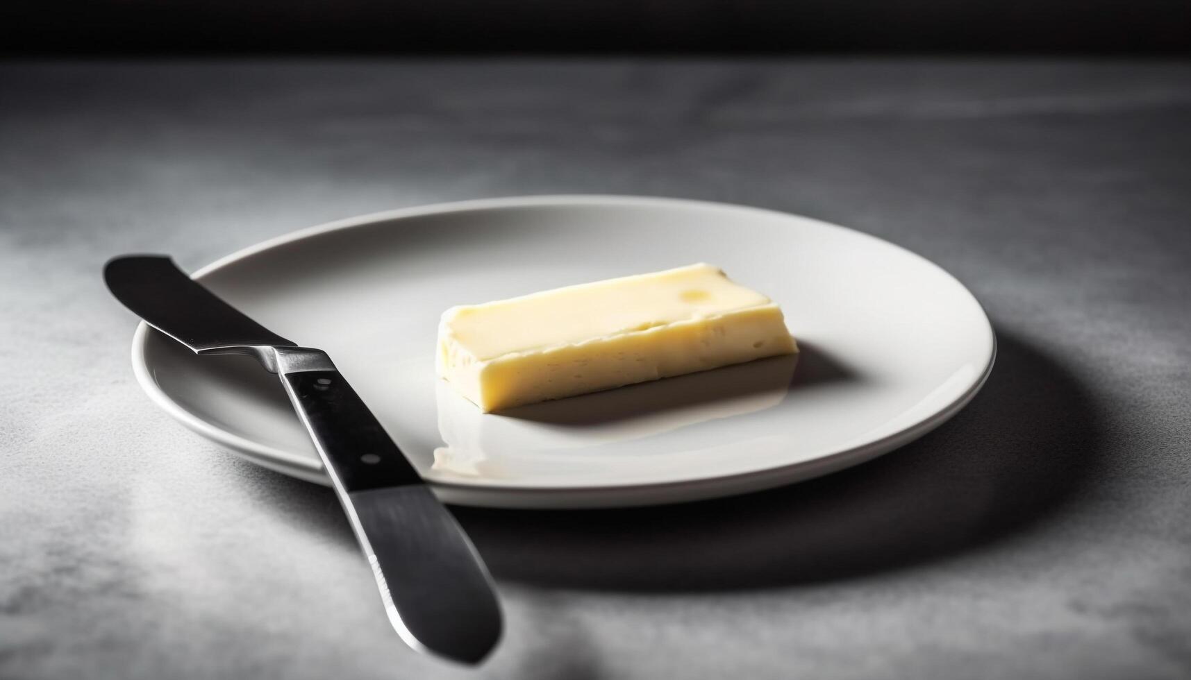Fresh organic butter on gourmet bread slice photo