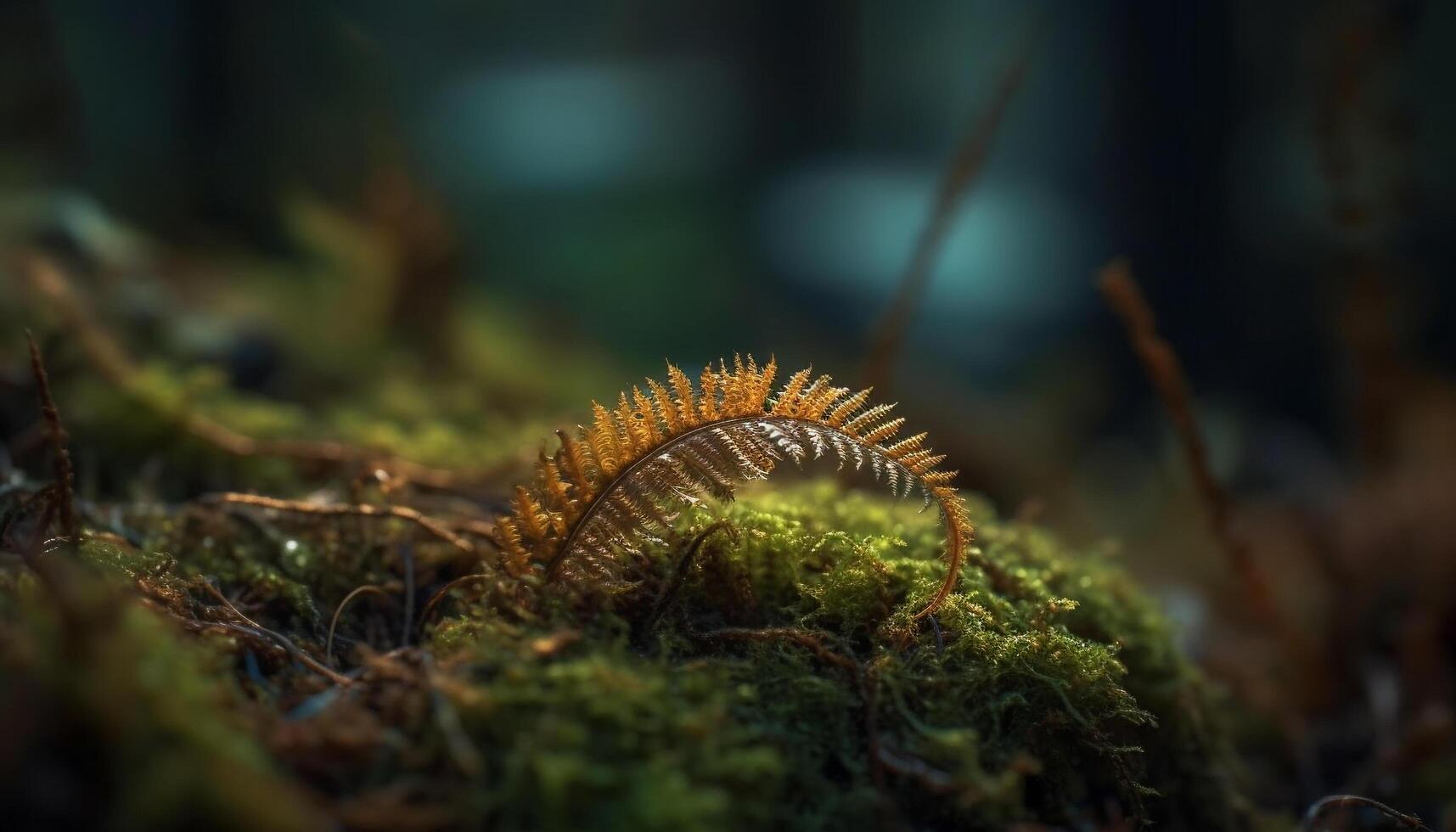 Caterpillar on green leaf, nature growth cycle generated by AI photo