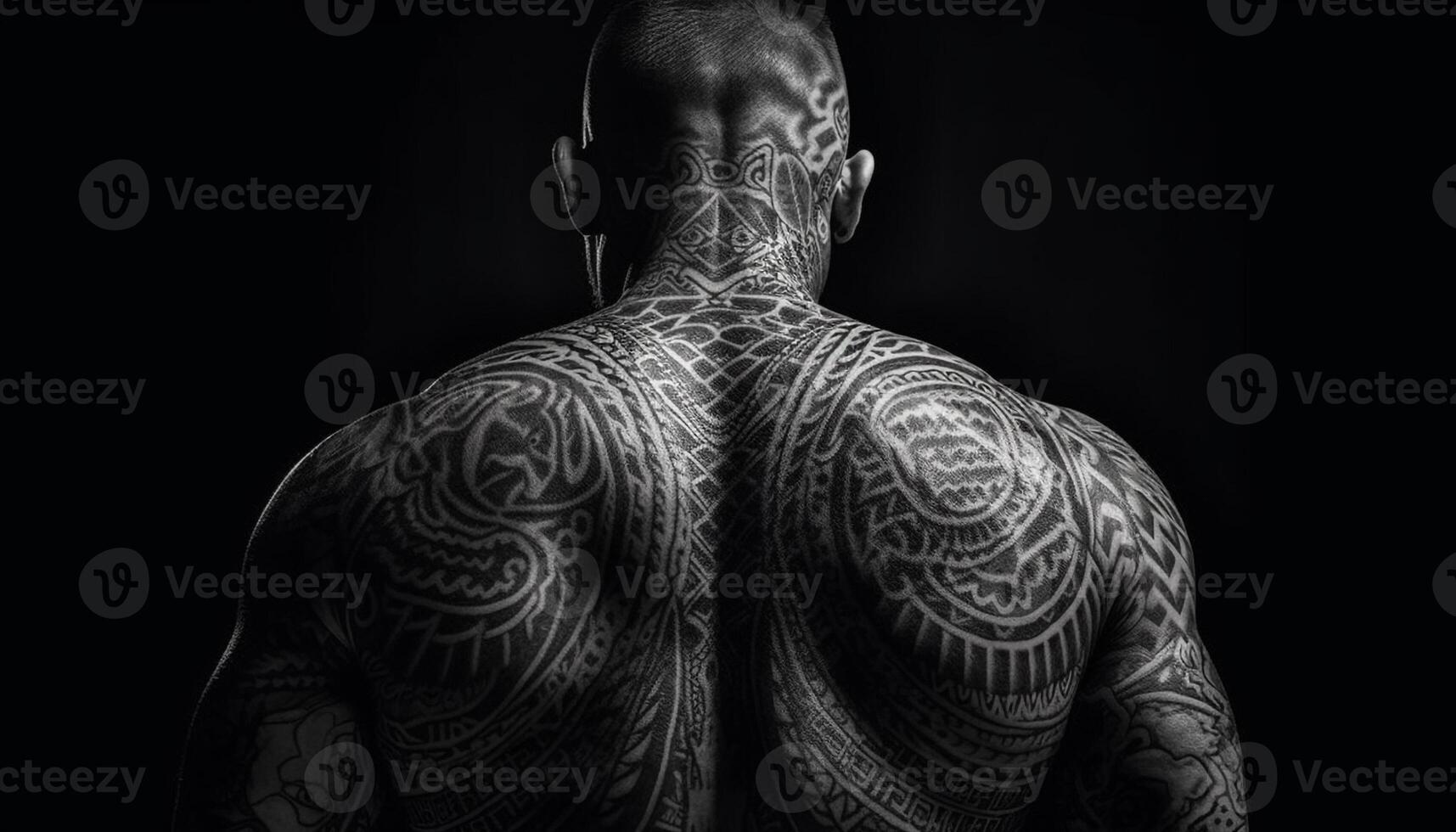 Muscular black and white athlete painful bicep generated by AI photo