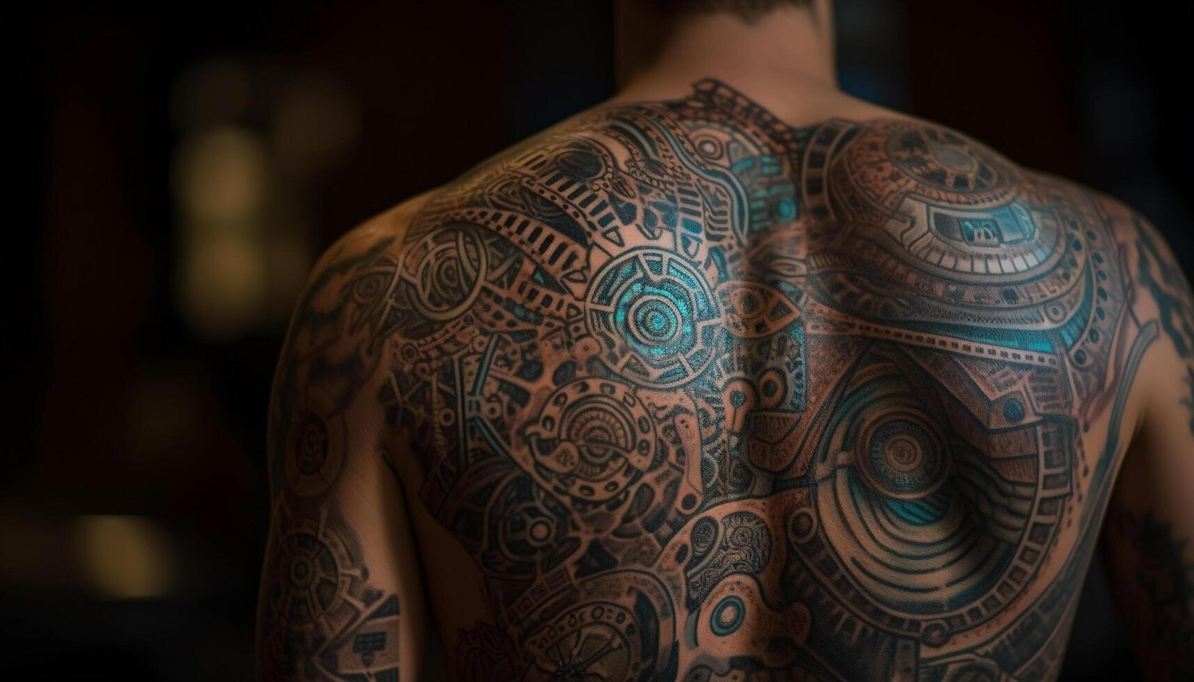 florido alheña tatuaje simboliza individualidad y creatividad generado por ai foto