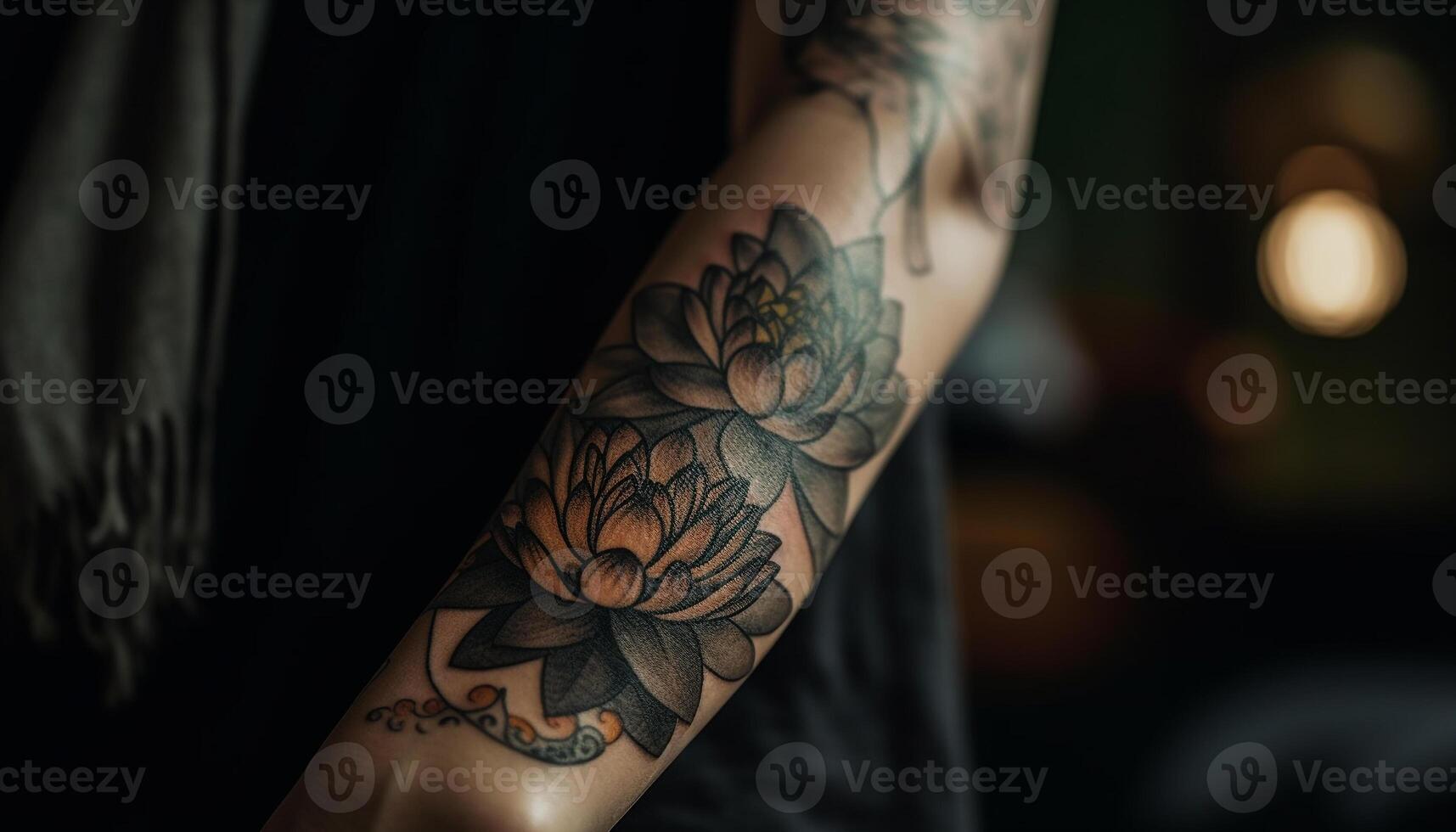 Modern henna tattoo design symbolizes individuality and creativity generated by AI photo