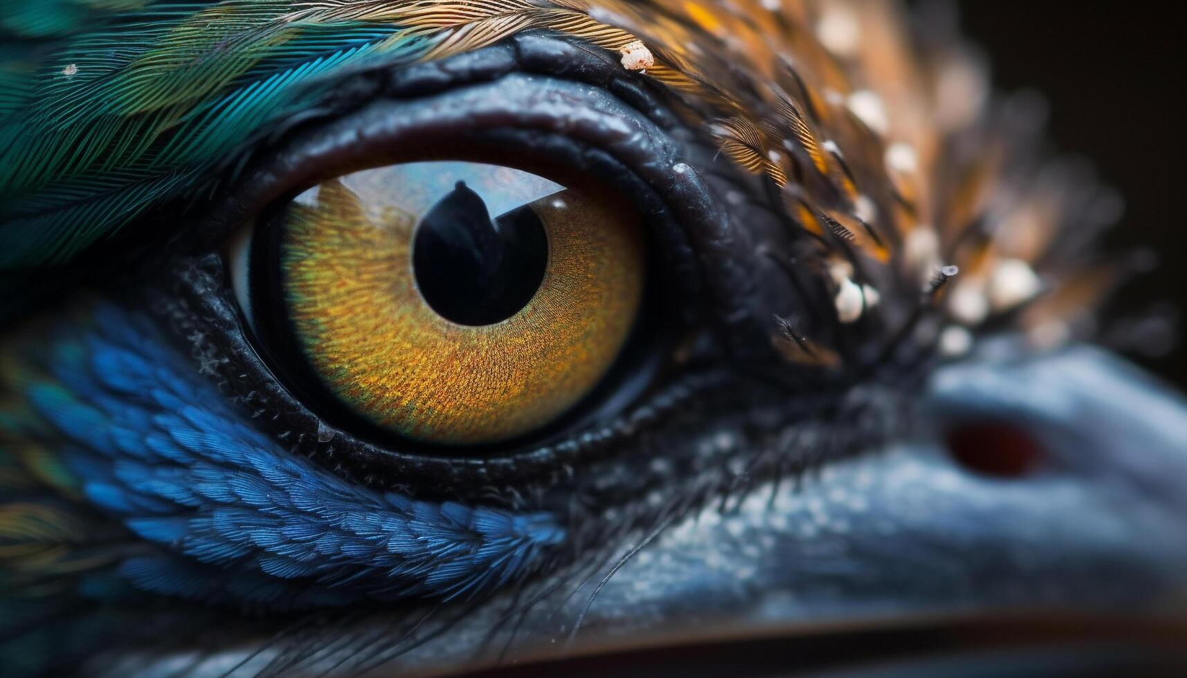 vibrante pavo real plumas escaparate naturaleza belleza en colores generado por ai foto