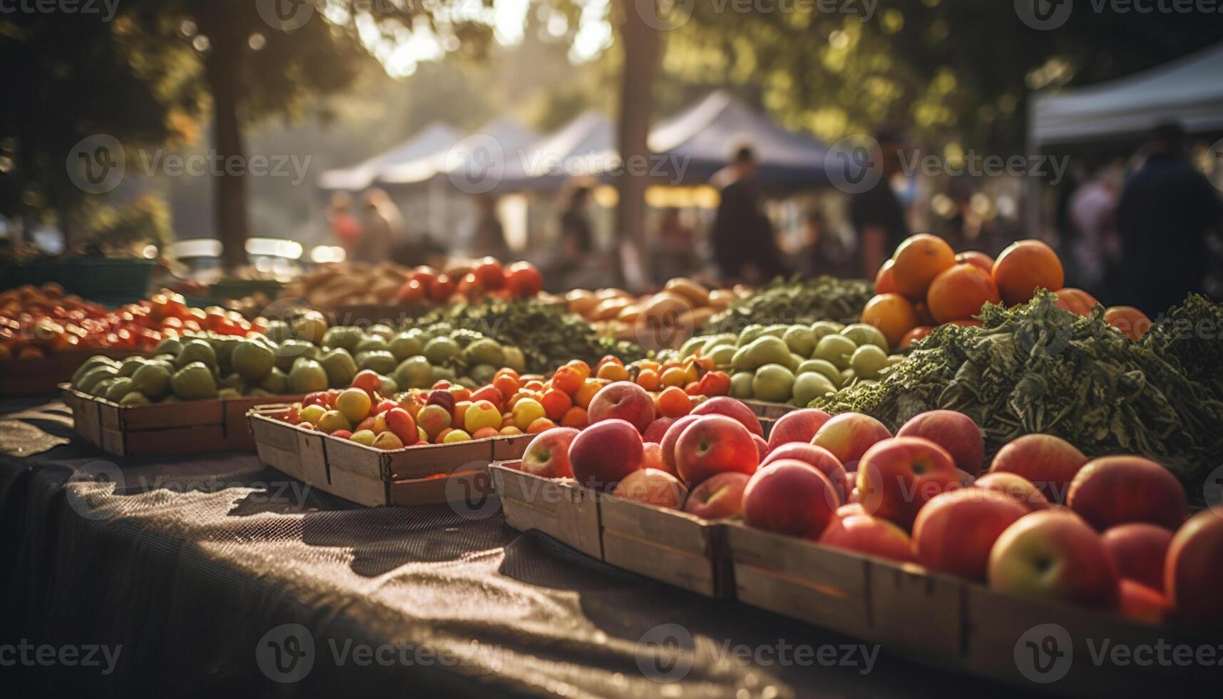 Fresh fruits and veggies for healthy eating generated by AI photo