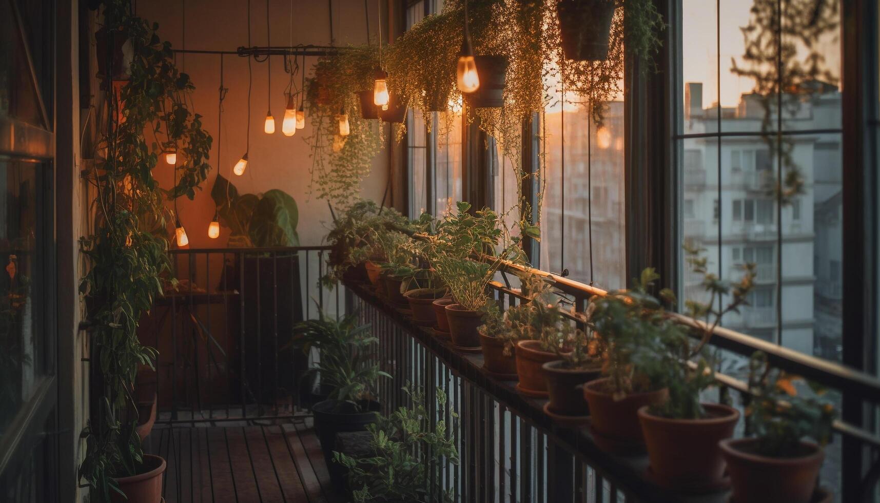 lujo ciudad vida iluminado por moderno Encendiendo equipo y linternas generado por ai foto