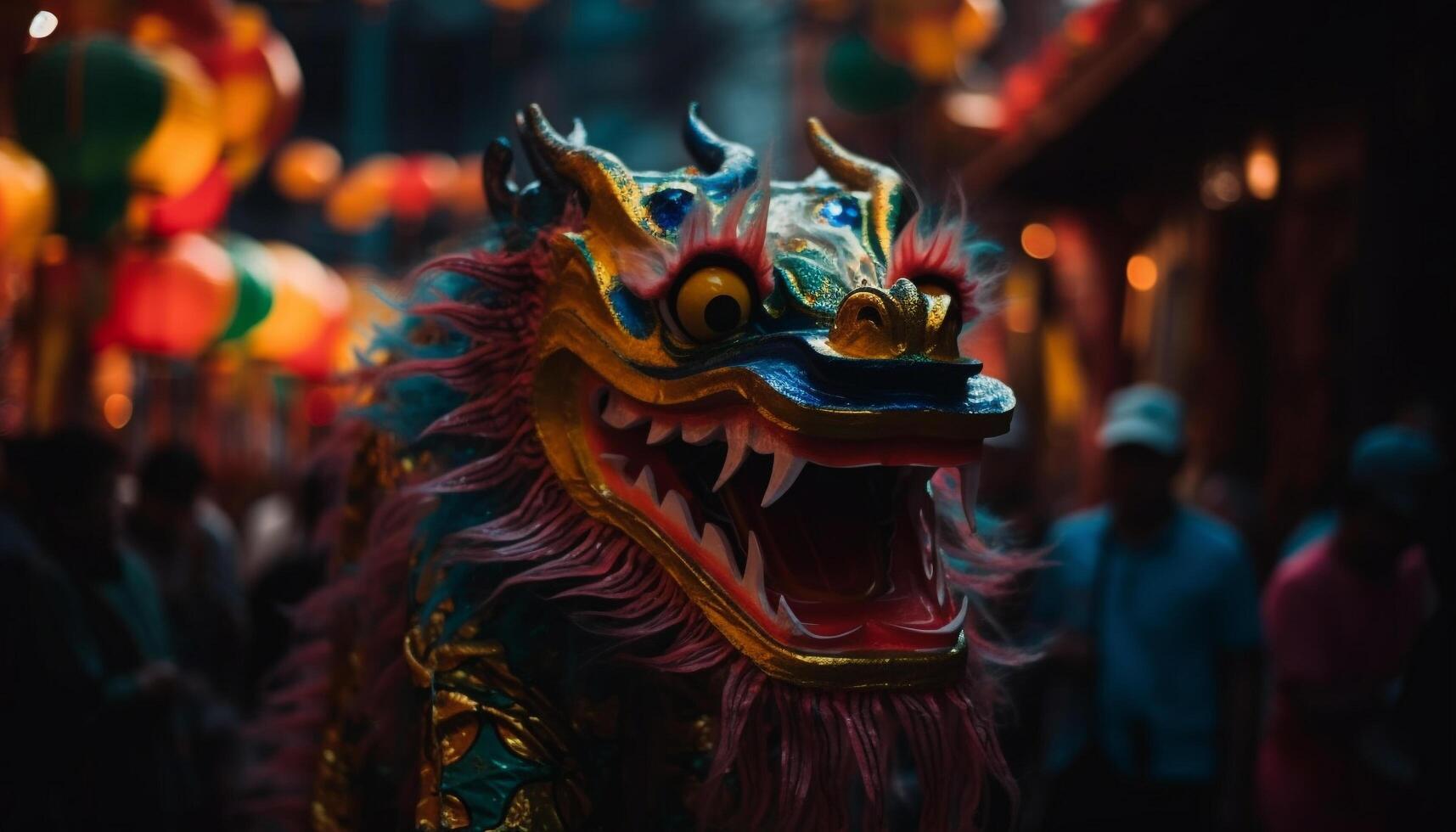 Dragon lantern decoration illuminates traditional Chinese festival