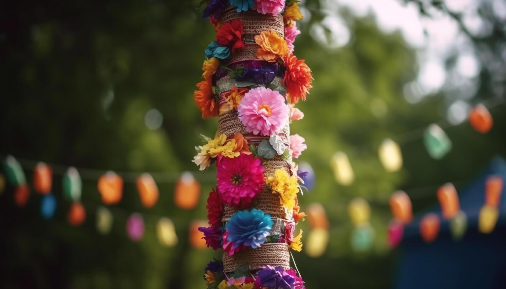 Vibrant bouquet symbolizes indigenous culture beauty in nature and spirituality generated by AI photo