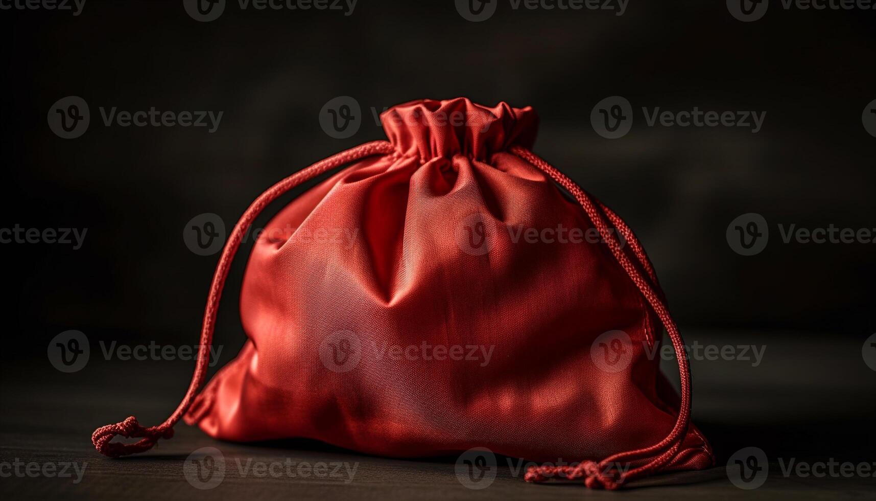 Stack of rustic burlap sacks tied with rough rope generated by AI photo