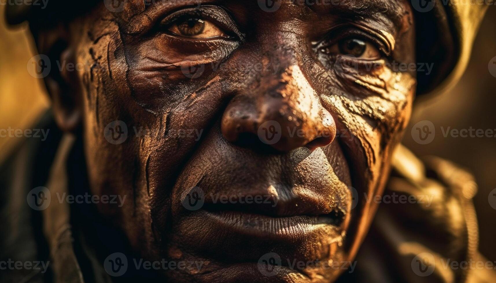 African men smiling in traditional clothing, showcasing indigenous culture generated by AI photo