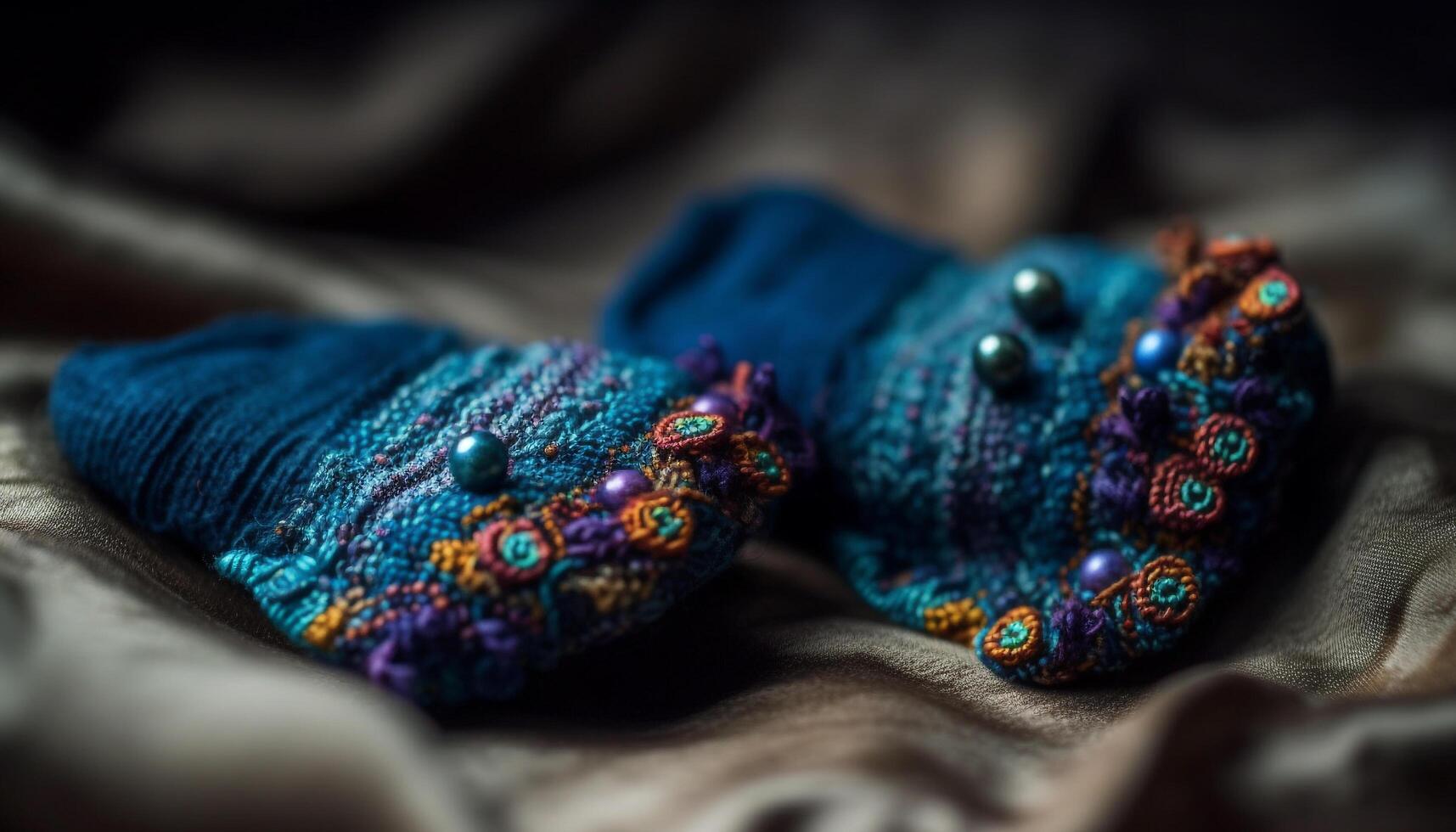 tejido lana almohada con multi de colores modelo agrega elegancia adentro generado por ai foto