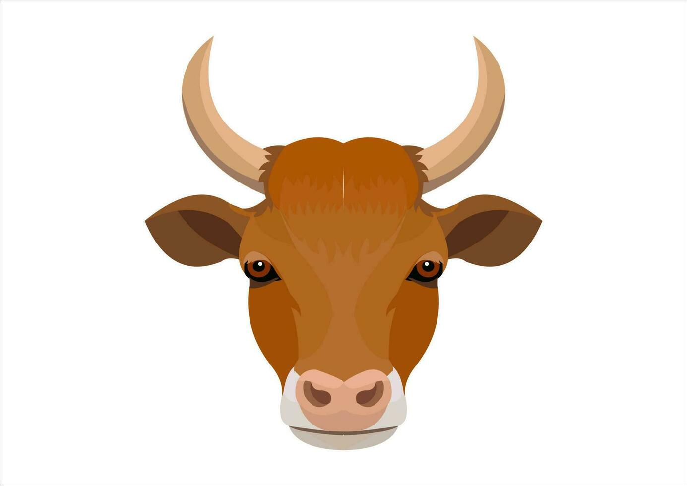 vector illustration of a cow's head 24579754 Vector Art at Vecteezy