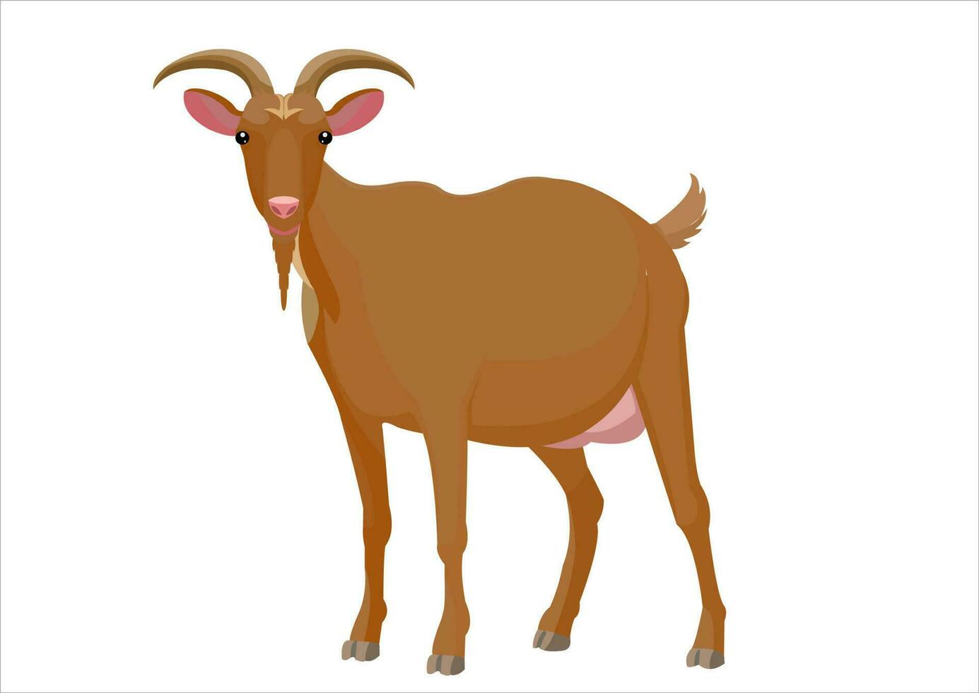 vector illustration of a farm animal named goat.