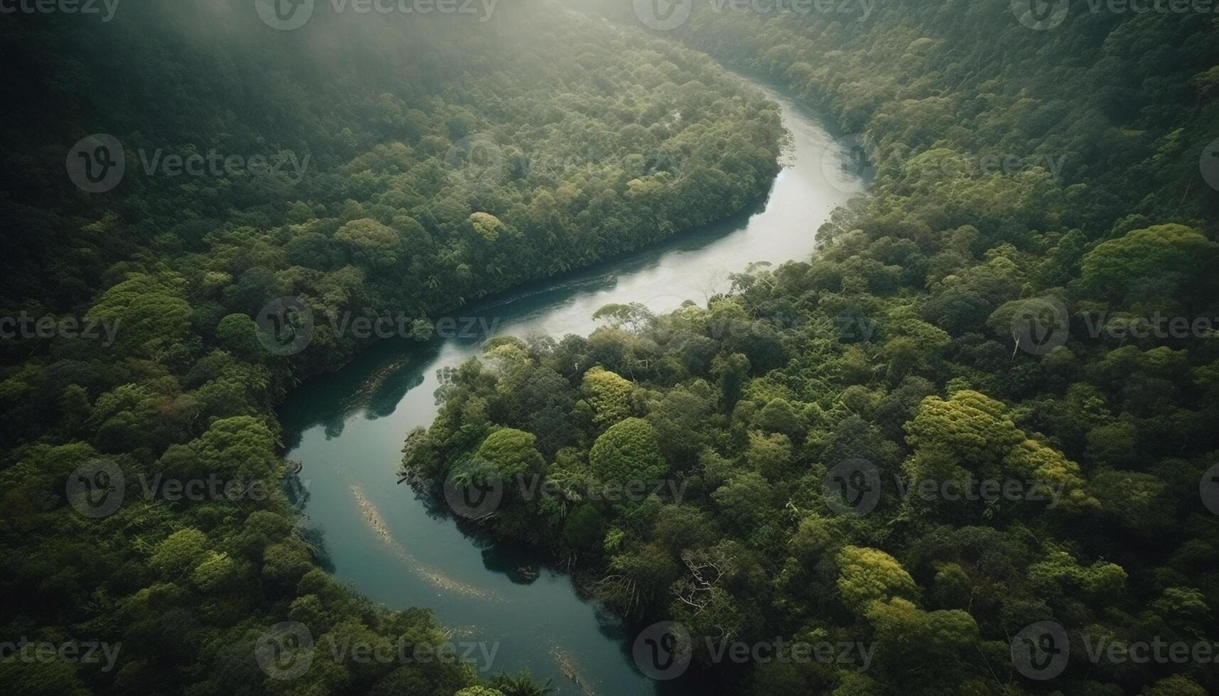 Idyllic autumn meadow, tranquil ravine, flowing water, beauty in nature generated by AI photo